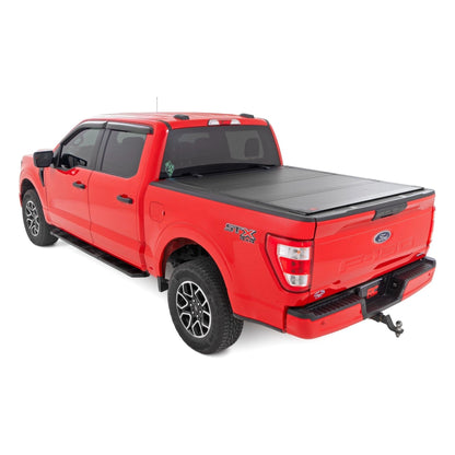 Rough Country 5'7 Hard Tri-Fold Flip Up Bed Cover I 49220550