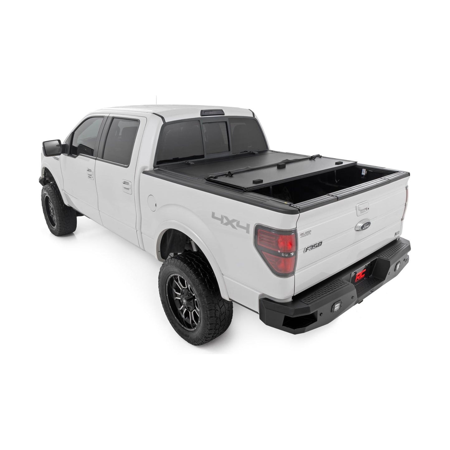 Rough Country 6'7" Bed Hard Tri-Fold Flip Up Bed Cover I 49214650
