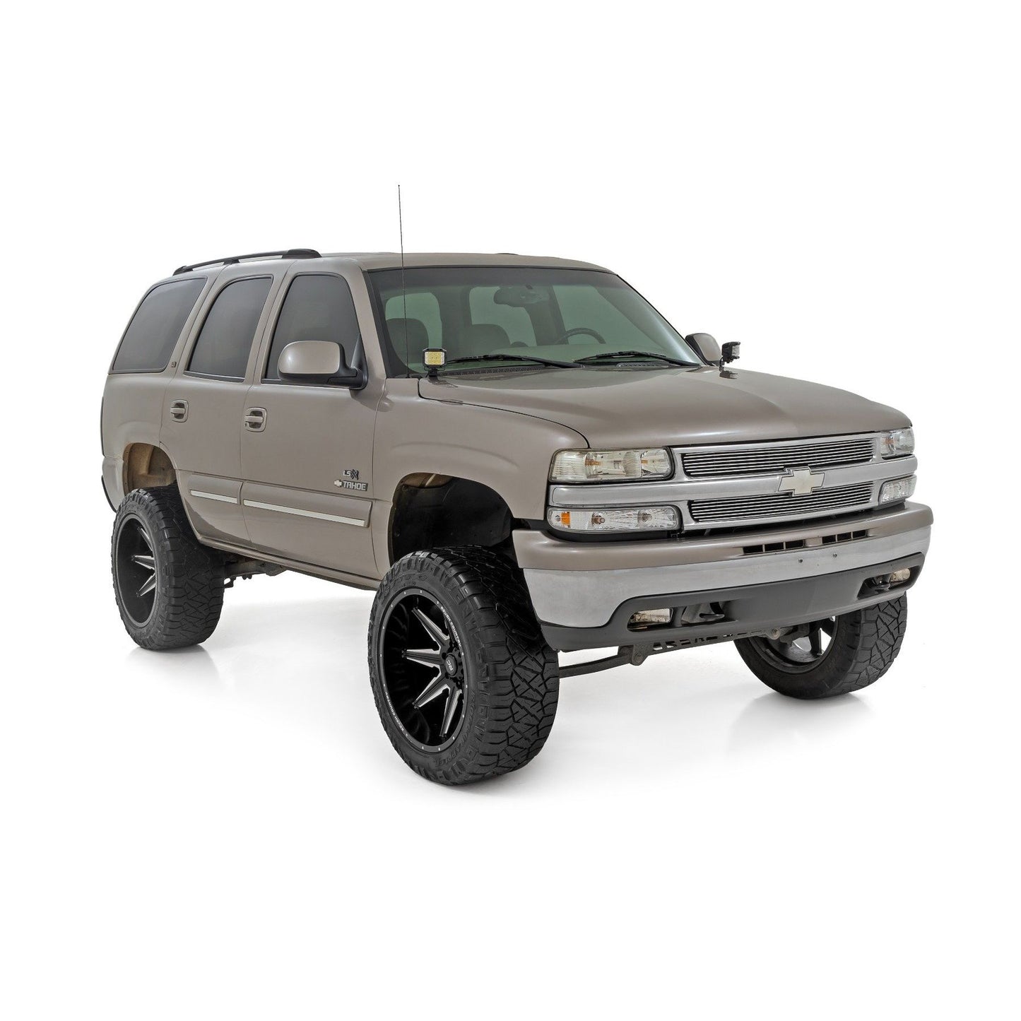 ROUGH COUNTRY LED Light Kit | Ditch Mount | Black Series Round | 3.5 Inch | Amber DRL | Chevy 1500 (99-06) | 82286