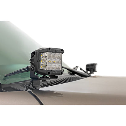 ROUGH COUNTRY LED Light Kit | Ditch Mount | 2" Black Pair | Flood | Chevy Silverado 1500 (99-06)/Tahoe (00-06)  | 82283