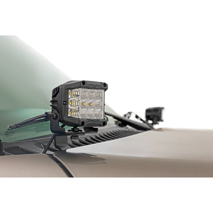 ROUGH COUNTRY LED Light Kit | Ditch Mount | 2" Black Pair | White DRL | Chevy Silverado 1500 (99-06) | 82284