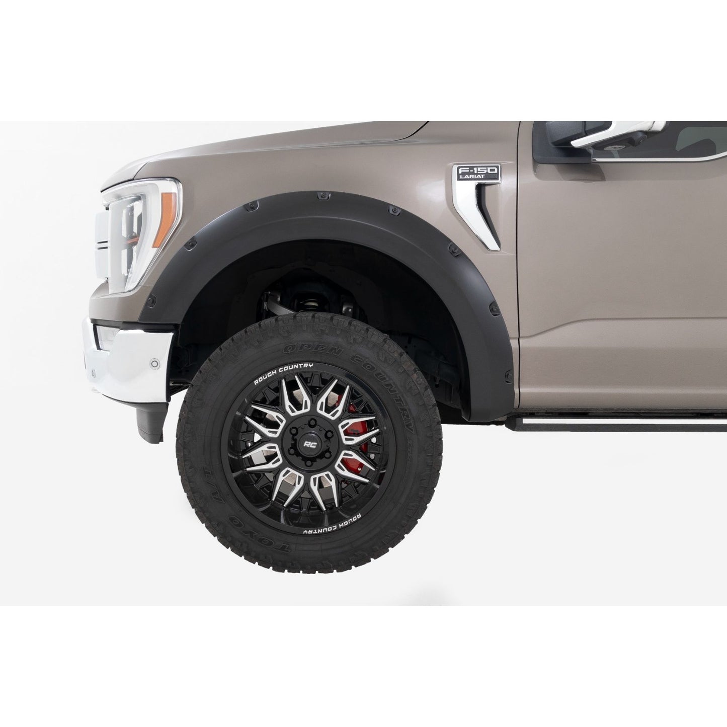 ROUGH COUNTRY Pocket Fender Flares | M7 Carbonized Gray | Ford F-150 2WD/4WD (2021-2025) | F-F20911B-M7