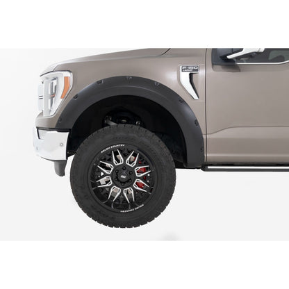 ROUGH COUNTRY Pocket Fender Flares | M7 Carbonized Gray | Ford F-150 2WD/4WD (2021-2025) | F-F20911B-M7