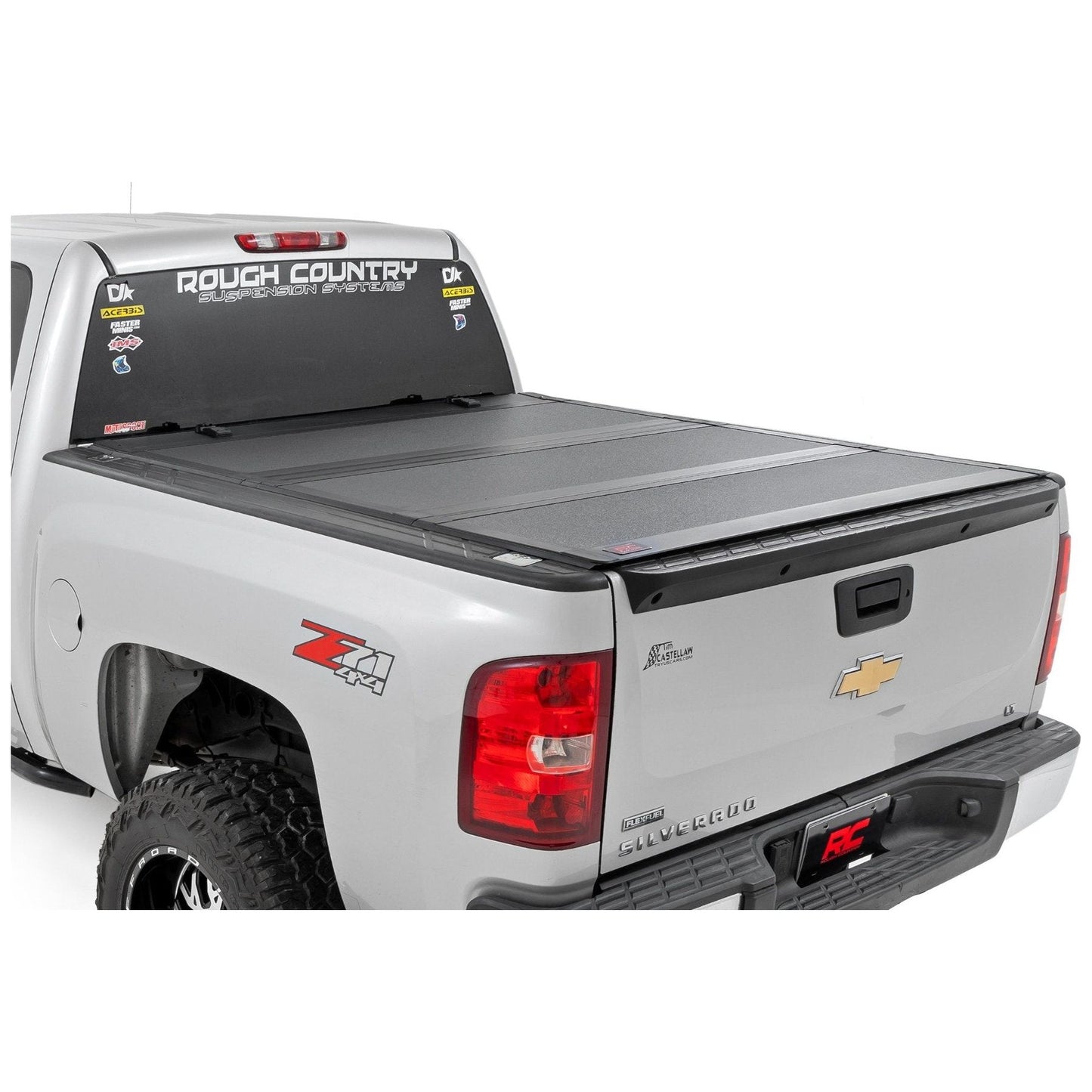 Rough Country 5'9" Bed with Rail Caps Hard Tri-Fold Flip Up Cover I 49113551