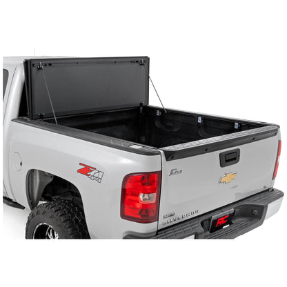 Rough Country 5'9" Bed with Rail Caps Hard Tri-Fold Flip Up Cover I 49113551