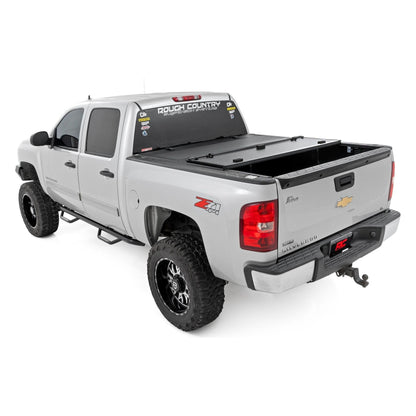 Rough Country 5'9" Bed with Rail Caps Hard Tri-Fold Flip Up Cover I 49113551