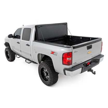 Rough Country 5'9" Bed with Rail Caps Hard Tri-Fold Flip Up Cover I 49113551