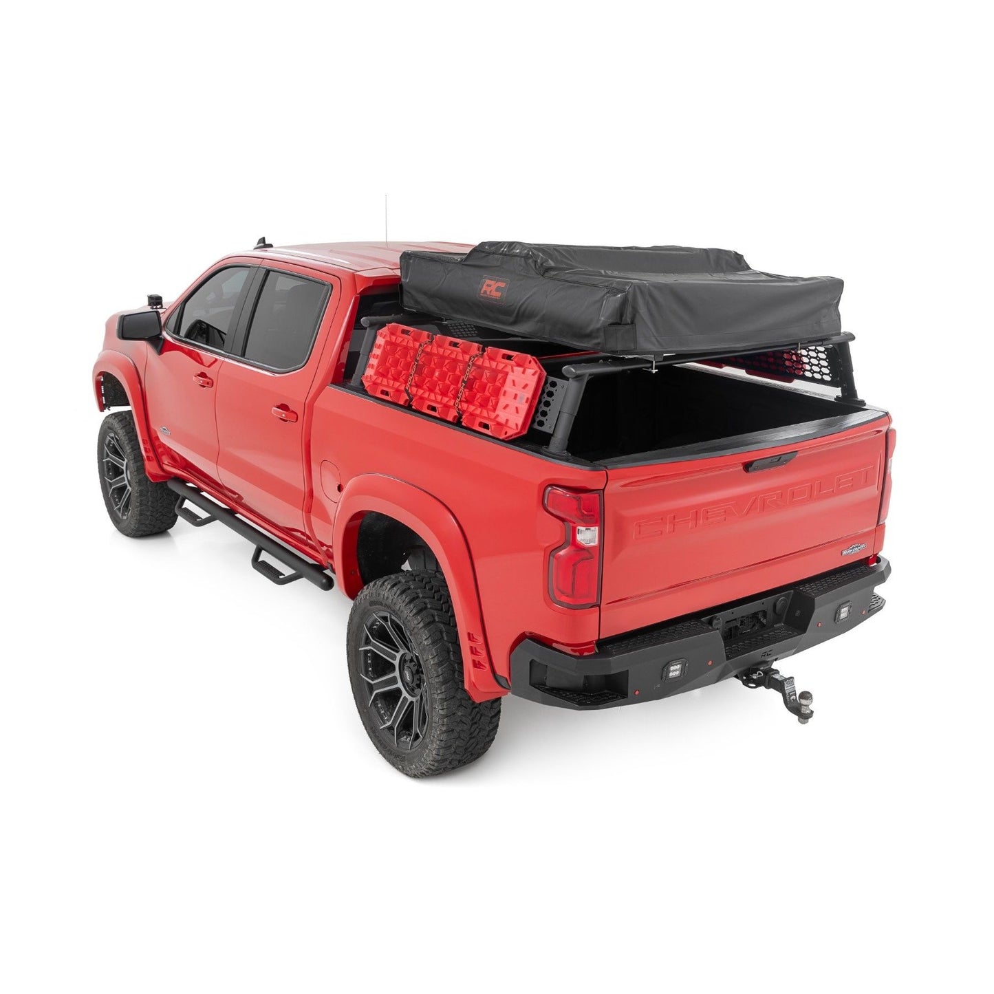 ROUGH COUNTRY Bed Rack | Half Rack | Aluminum | Chevy Silverado 1500 2WD/4WD (2019-2026 & Refresh) | 10204