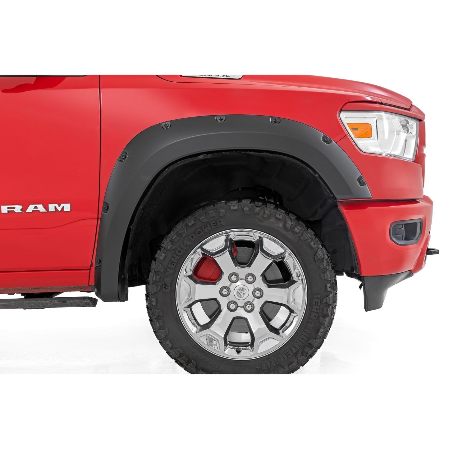 ROUGH COUNTRY Pocket Fender Flares | PFP Olive Green | Ram 1500 2WD/4WD (2019-2024) | F-D10914A-PFP