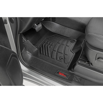 ROUGH COUNTRY Sure-Fit Floor Mats | FR & RR | FR Bucket | Crew | Chevy/GMC 1500/2500HD/3500HD (19-26 & Classic) | SM21612