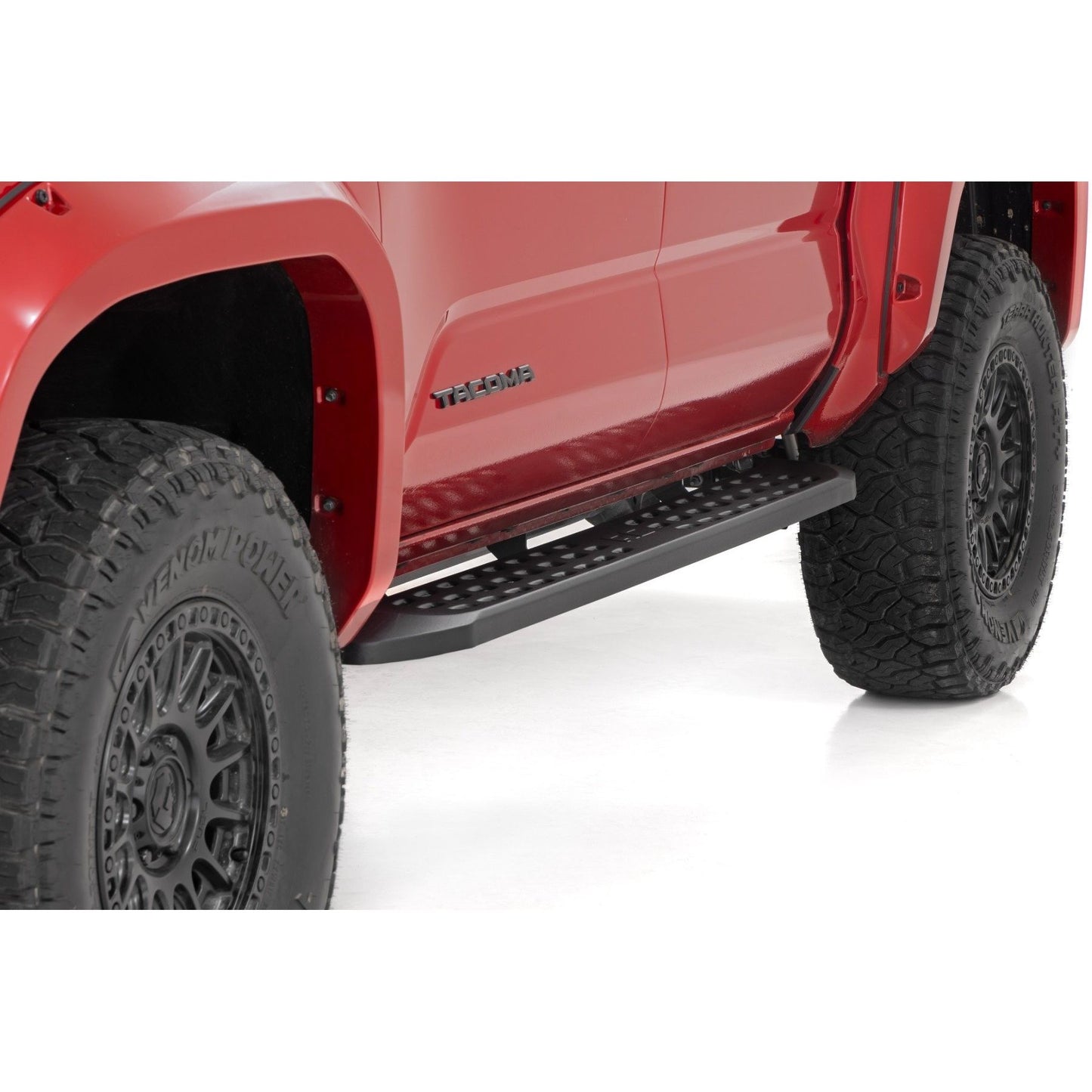 ROUGH COUNTRY RPT2 Running Board | Double Cab | Black | Toyota Tacoma 2WD/4WD (2024-2025) | 44011