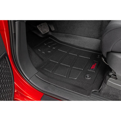 ROUGH COUNTRY Sure-Fit Floor Mats | Front & Rear | Double Cab | Toyota Tacoma (24-25) | SM71224
