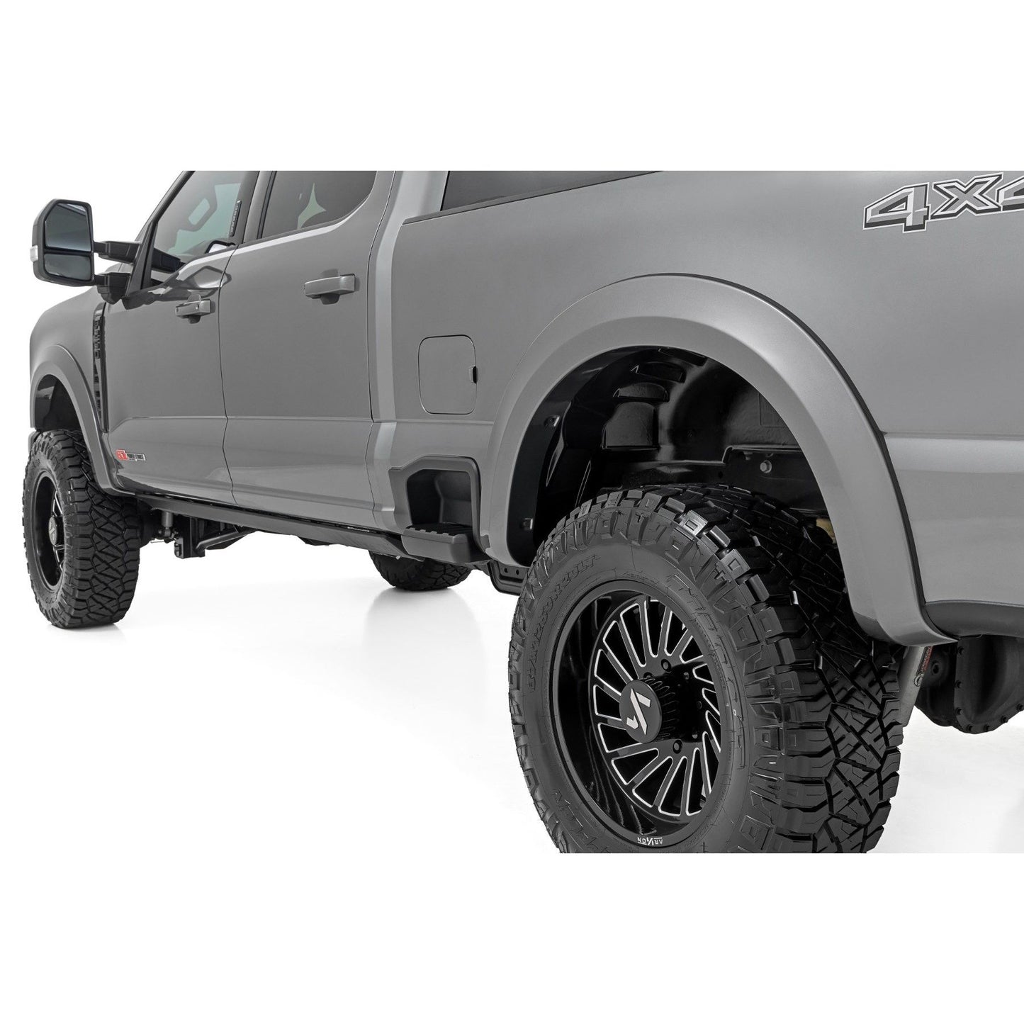 ROUGH COUNTRY Sport Fender Flares | JS Iconic Silver | Ford F-250/F-350 Super Duty (23-26) | S-F20231-JS