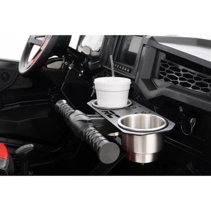 ROUGH COUNTRY Passenger Grip Handle Dual Cup Holder | Polaris RZR S 570/RZR S4 1000  | 93058