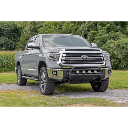 ROUGH COUNTRY Oval Nerf Step | Crew Cab | Black | Toyota Tundra 2WD/4WD (2007-2021) | 21009