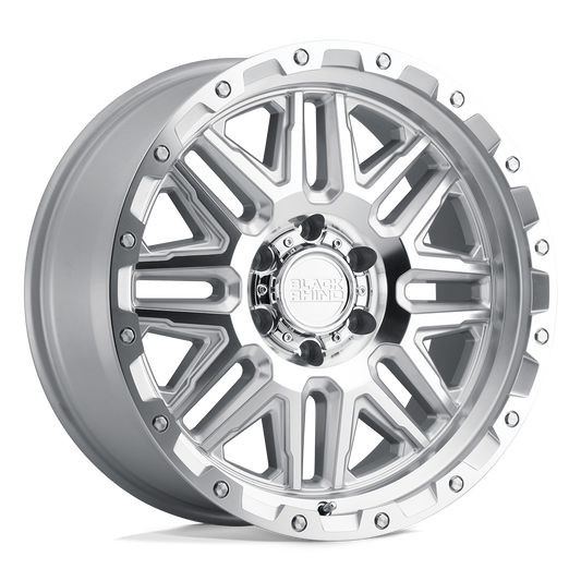 Black Rhino Hard Alloys ALAMO SILVER W/ MIRROR FACE & STAINLESS BOLTS