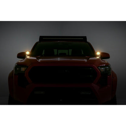 ROUGH COUNTRY LED Light Kit | Ditch Mount | 2" Black Pair | Amber DRL | Toyota Tacoma (24-25) | 72104