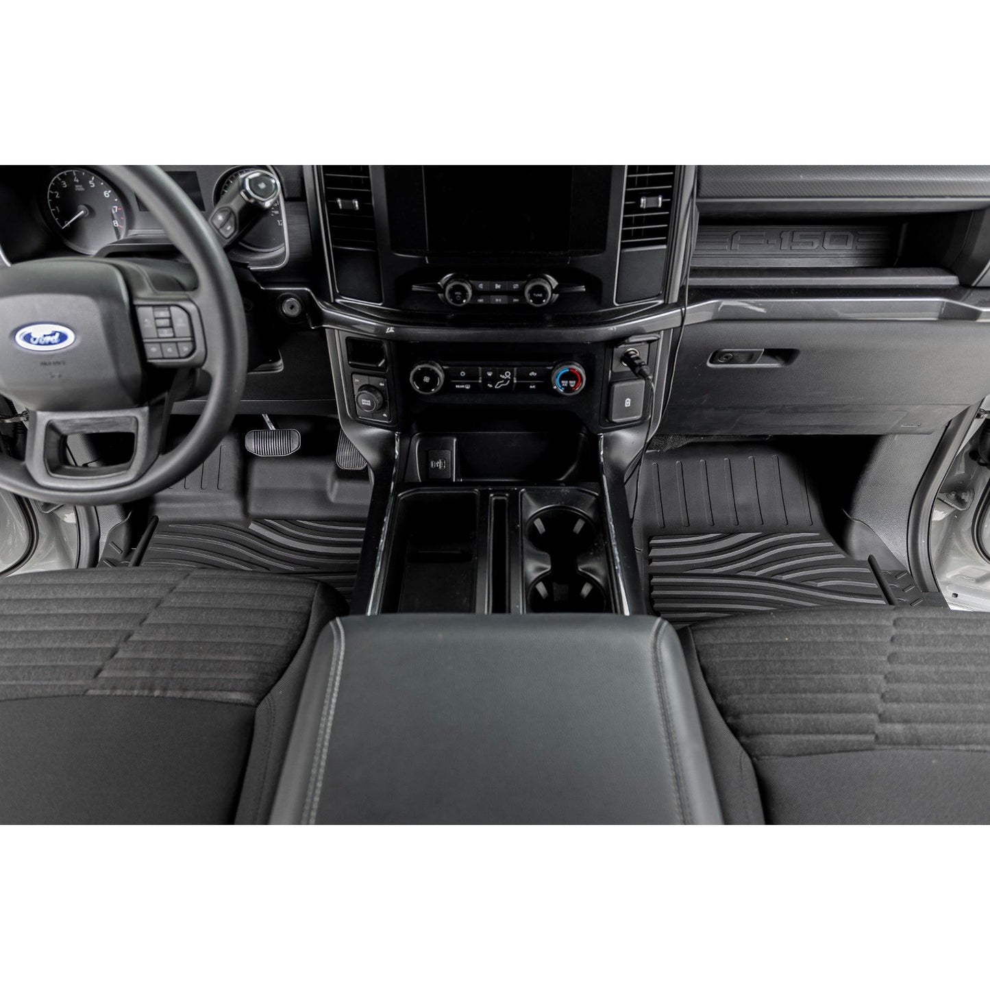ROUGH COUNTRY Flex-Fit Floor Mats | FR & RR | Ford F-150 (15-25)/F-150 Lightning (22-25)/Raptor (17-25)  | FF-51512