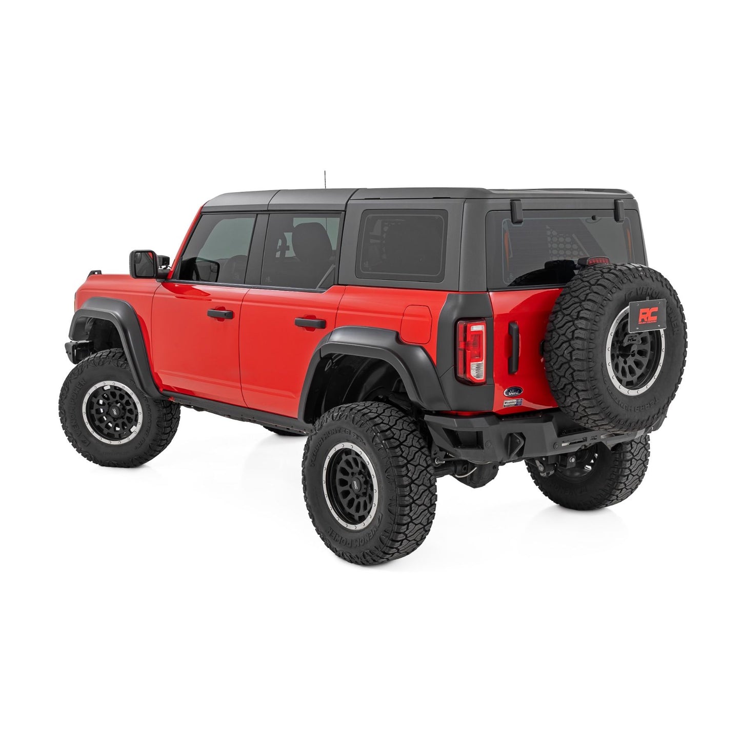 ROUGH COUNTRY Fender Flares | G1 Shadow Black | Ford Bronco 4WD (2021-2025) | O-F12124-G1