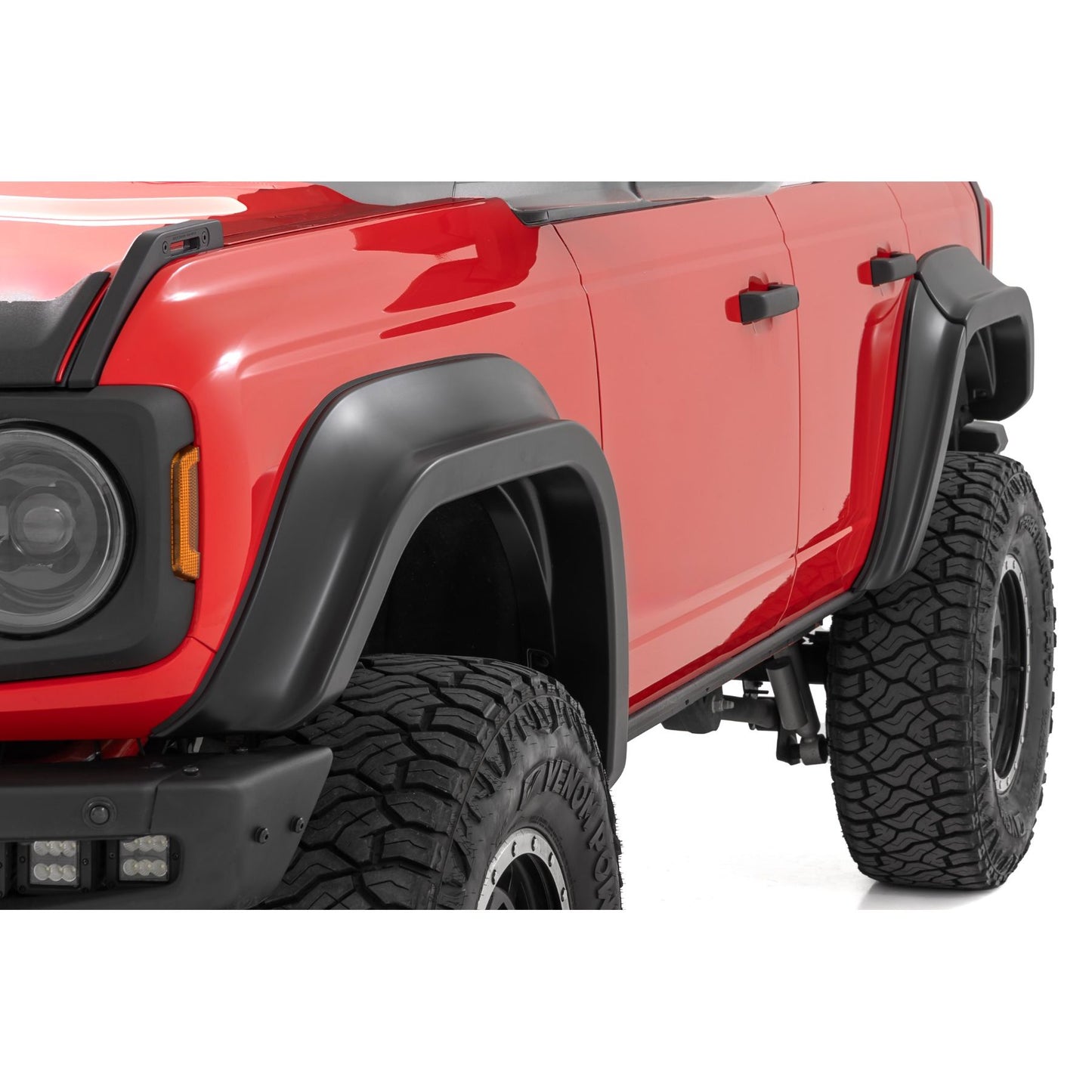 ROUGH COUNTRY Fender Flares | G1 Shadow Black | Ford Bronco 4WD (2021-2025) | O-F12124-G1