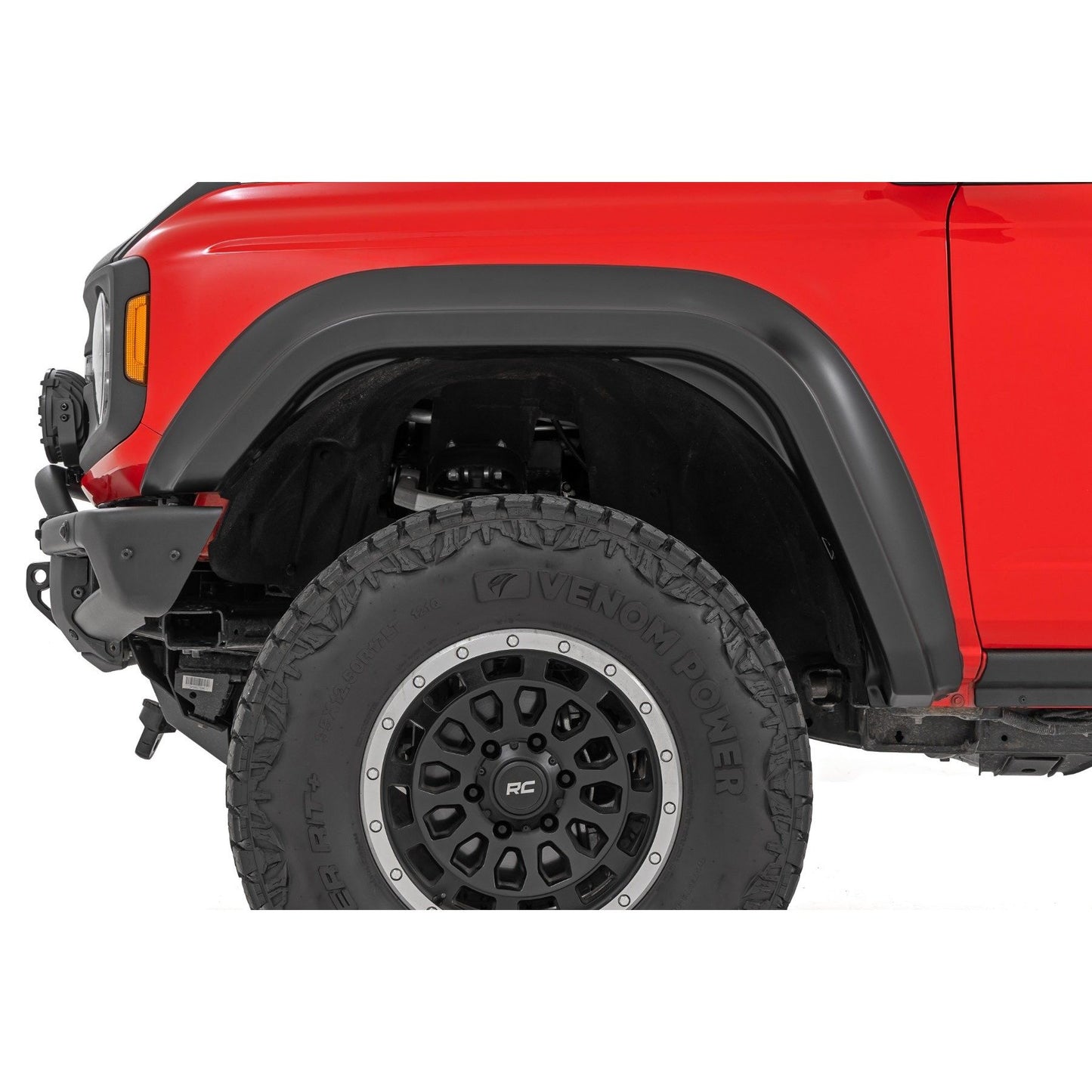ROUGH COUNTRY Fender Flares | G1 Shadow Black | Ford Bronco 4WD (2021-2025) | O-F12124-G1