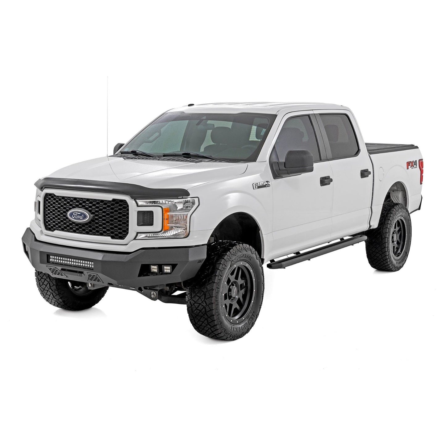 ROUGH COUNTRY Multi-Color LED Running Boards | Crew Cab | Ford F-150/Lightning/F-250/F-350/Raptor (15-25) | 55005