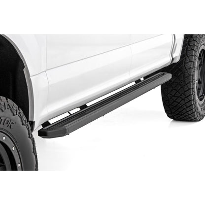 ROUGH COUNTRY Multi-Color LED Running Boards | Crew Cab | Ford F-150/Lightning/F-250/F-350/Raptor (15-25) | 55005