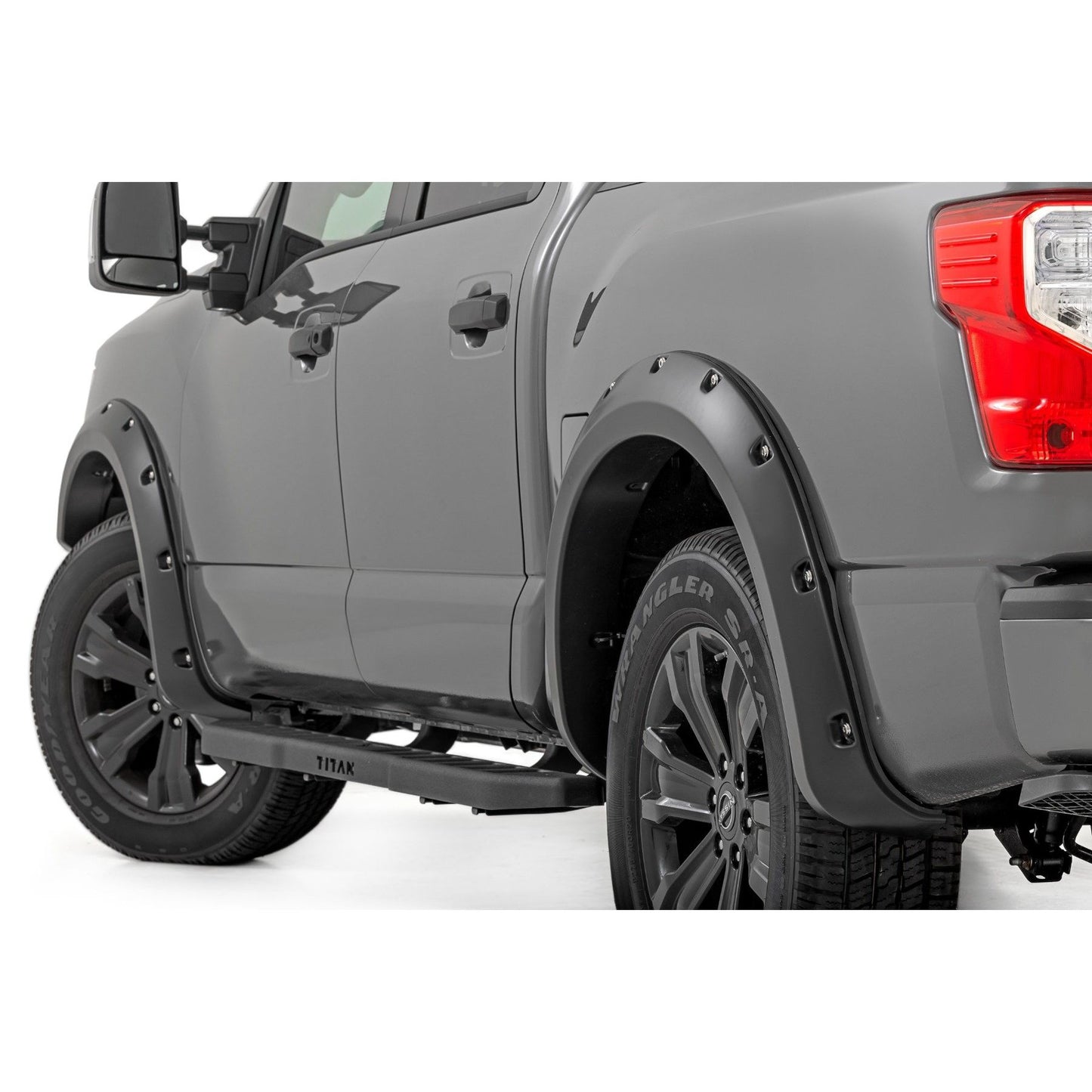 ROUGH COUNTRY Pocket Fender Flares | KAD Gun Metal | Nissan Titan 2WD/4WD (2017-2024) | F-N101705A-KAD