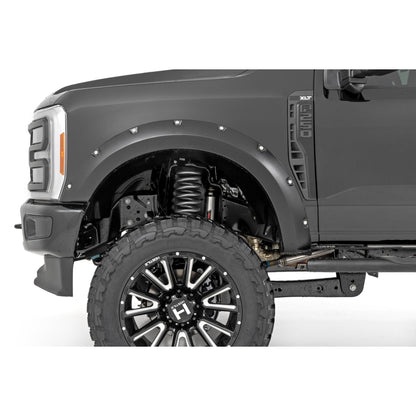 ROUGH COUNTRY Pocket Fender Flares | M7 Carbonized Gray | Ford F-250/F-350 Super Duty (23-26) | F-F20231-M7