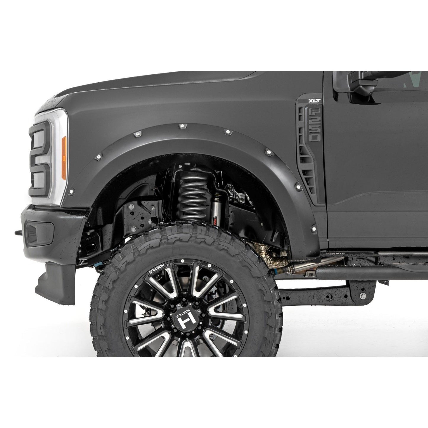 ROUGH COUNTRY Pocket Fender Flares | D1 Stone Gray | Ford F-250/F-350 Super Duty (23-26) | F-F20231-D1
