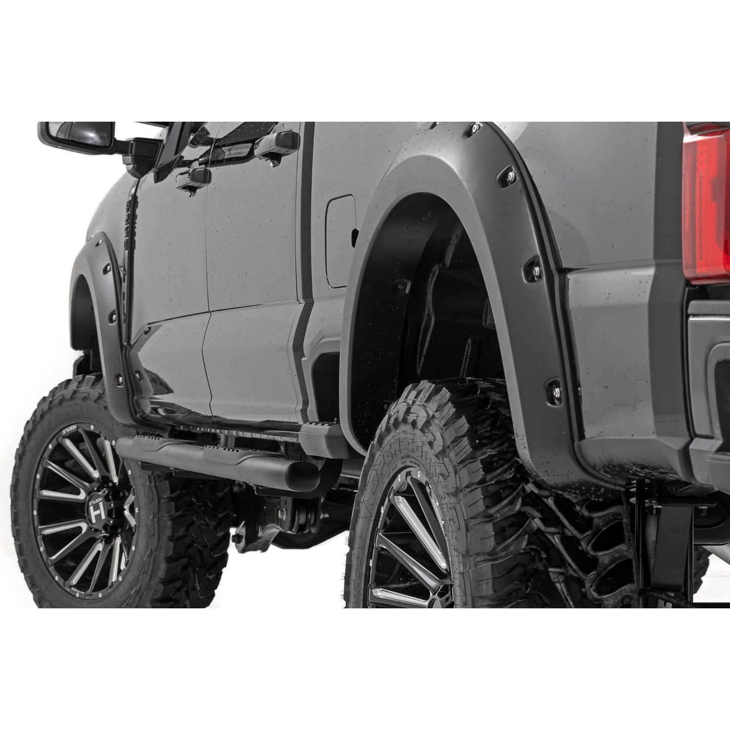 ROUGH COUNTRY Pocket Fender Flares | YZ Oxford White | Ford F-250/F-350 Super Duty (23-26) | F-F20231-YZ