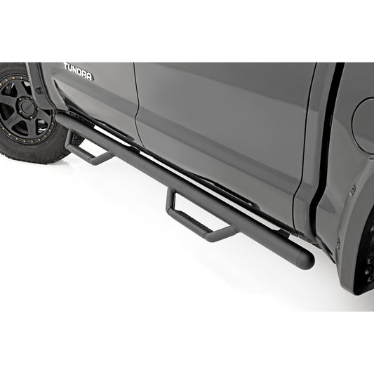 ROUGH COUNTRY Nerf Steps | Cab Length | CrewMax | 5'7" Bed | Toyota Tundra 2WD/4WD (07-21) | RCT0786CCB