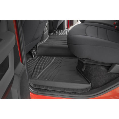 ROUGH COUNTRY Flex-Fit Floor Mats | FR & RR | Crew Cab | Ram 1500 2WD/4WD (2012-2018 & Classic) | FF-31213