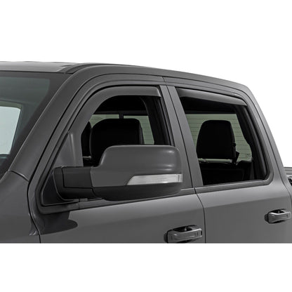 ROUGH COUNTRY Side Window Deflectors | In Channel Rain Guard | Ram 1500 (19-25)/1500 TRX (21-24)  | 841924