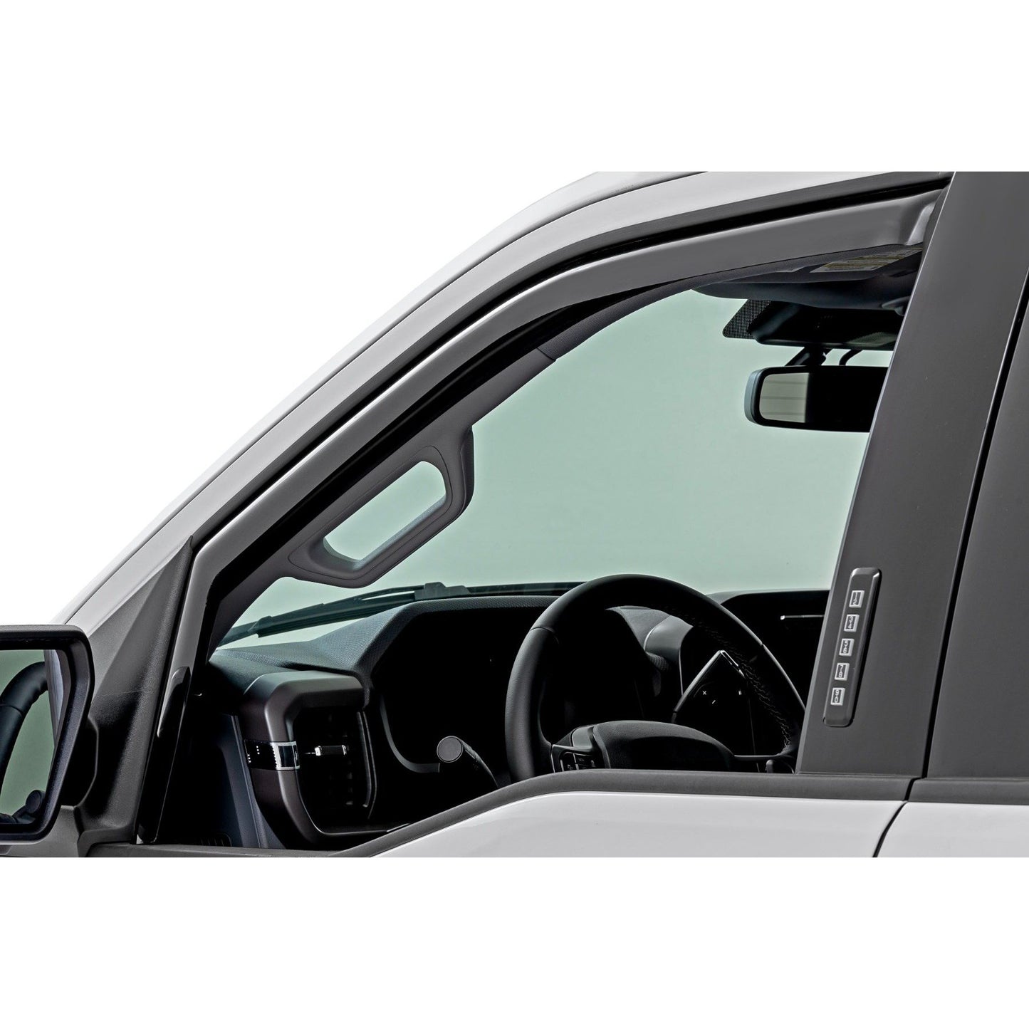 ROUGH COUNTRY Side Window Deflectors | In Channel Rain Guard | Ford F-150/Lightning/F-250/F-350/Raptor (15-25) | 831524
