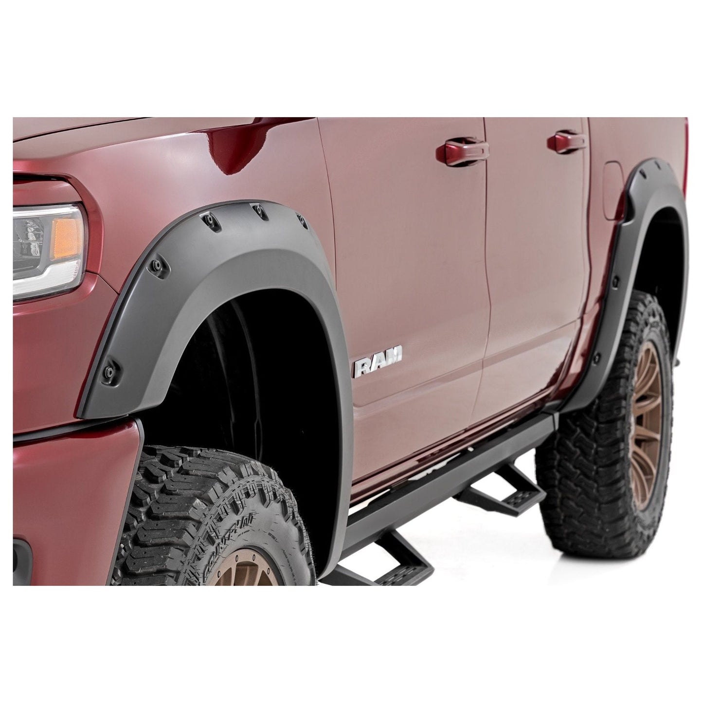 Rough Country Flat Black Pocket Fender Flares I F-D319205