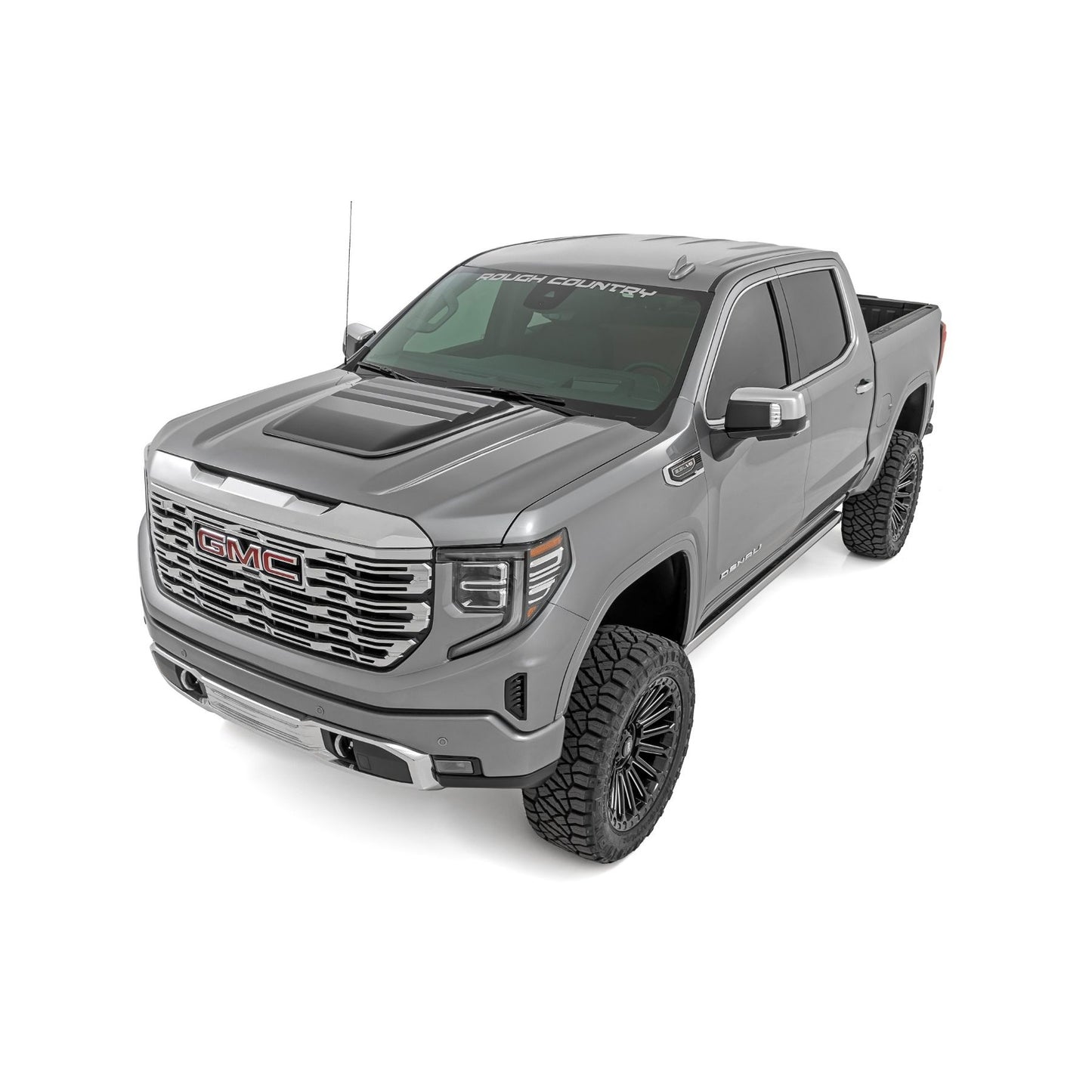 ROUGH COUNTRY Hood Scoop | GCN Fire Red | GMC Sierra 1500 2WD/4WD (2019-2026) | HS40010-GCN
