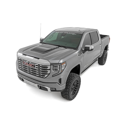 ROUGH COUNTRY Hood Scoop | GCN Fire Red | GMC Sierra 1500 2WD/4WD (2019-2026) | HS40010-GCN
