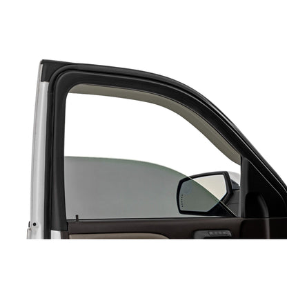 ROUGH COUNTRY Side Window Deflectors | Tape On Rain Guard | Chevy/GMC 1500/2500HD/3500HD 2WD/4WD | 911418