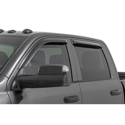 ROUGH COUNTRY Side Window Deflectors | Tape On Rain Guard | Ram 1500 (09-18) 2500 (10-24) | 942924