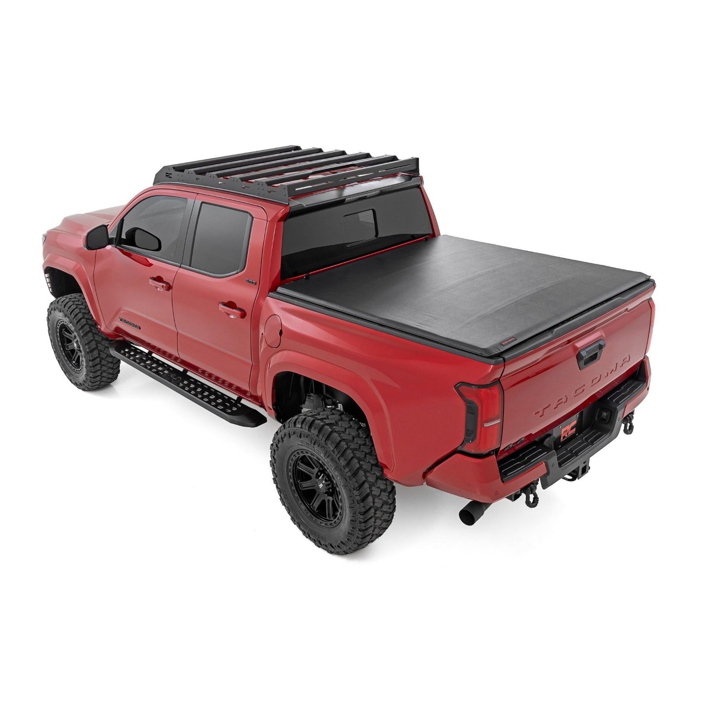 ROUGH COUNTRY RPT2 Running Board | Double Cab | Black | Toyota Tacoma 2WD/4WD (2024-2025) | 44011
