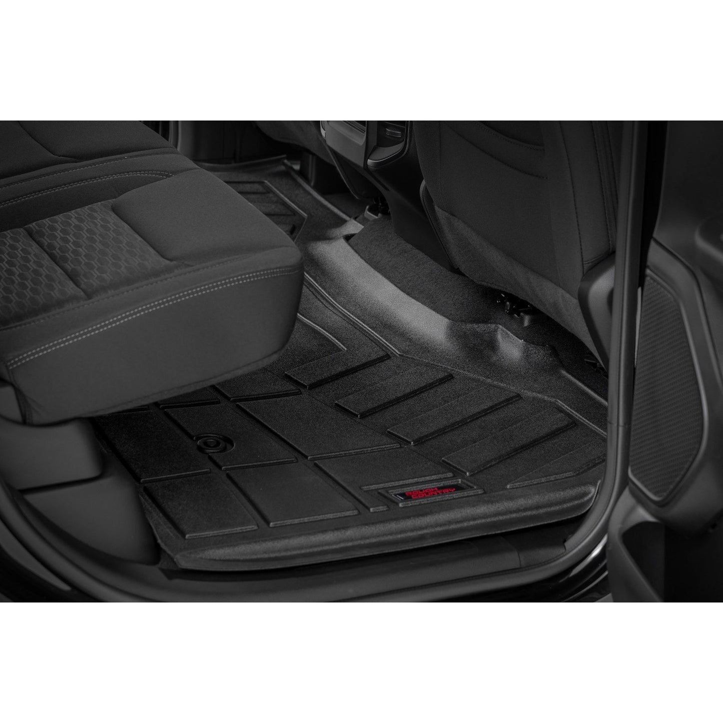 ROUGH COUNTRY Sure-Fit Floor Mats | Front & Rear | Crew | Ram 1500 2WD/4WD (2025) | SM31630