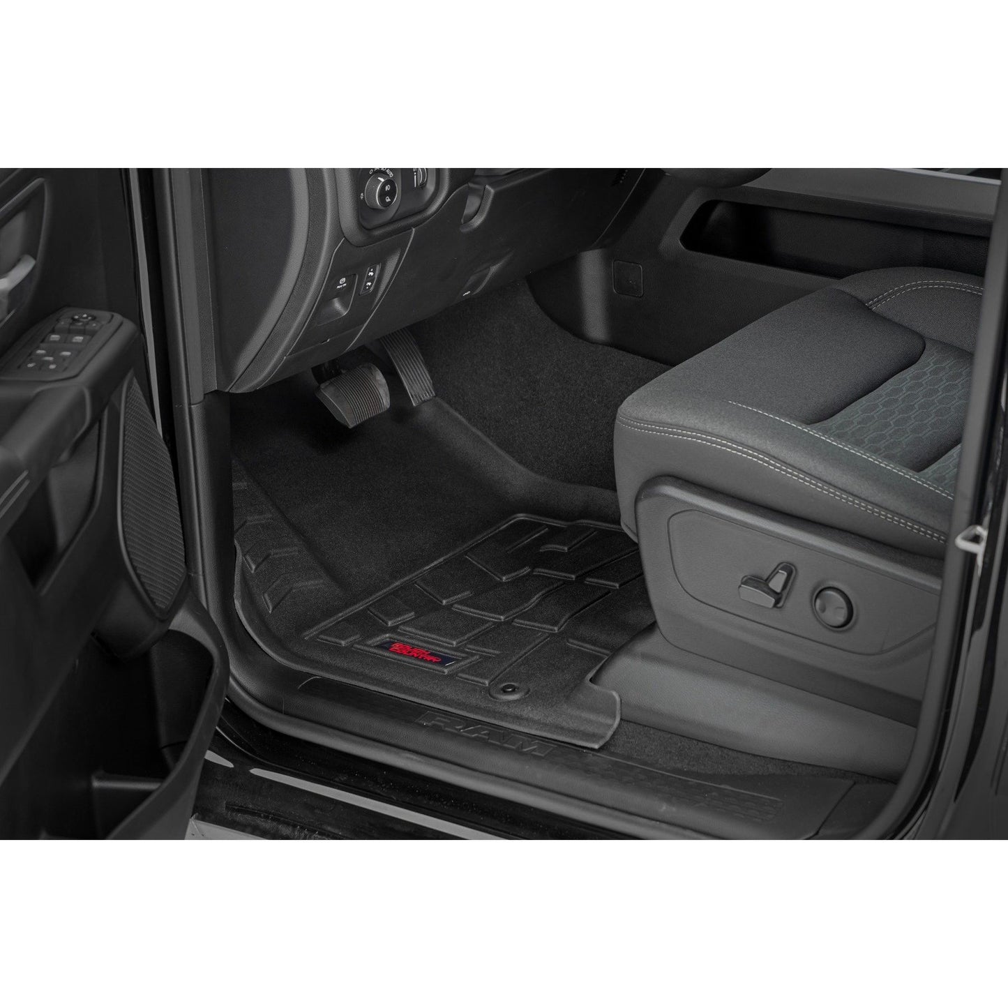 ROUGH COUNTRY Sure-Fit Floor Mats | Front & Rear | Crew | Ram 1500 2WD/4WD (2025) | SM31630