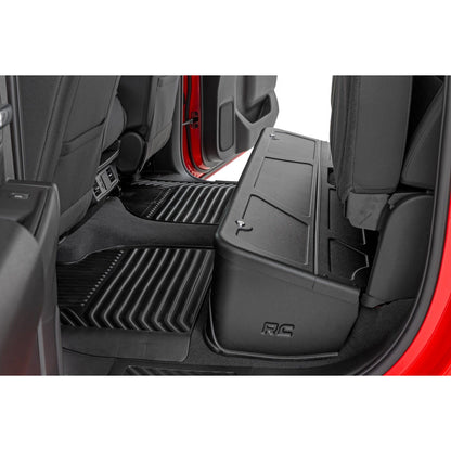ROUGH COUNTRY Under Seat Storage with Locking Lid | Crew Cab | Chevy/GMC 1500/2500HD/3500HD (19-26 & Classic) | RC09071