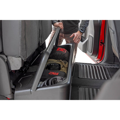 ROUGH COUNTRY Under Seat Storage with Locking Lid | Crew Cab | Chevy/GMC 1500/2500HD/3500HD (19-26 & Classic) | RC09071