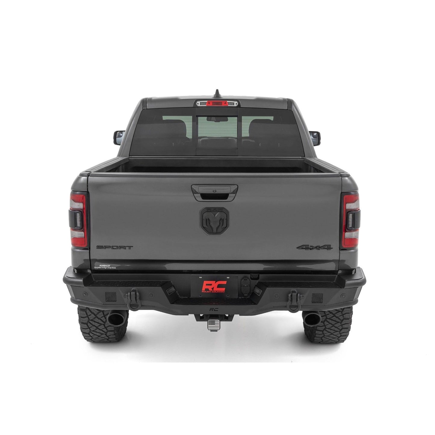 ROUGH COUNTRY Rear Bumper | Tubular | Ram 1500 2WD/4WD (2019-2025) | 51215