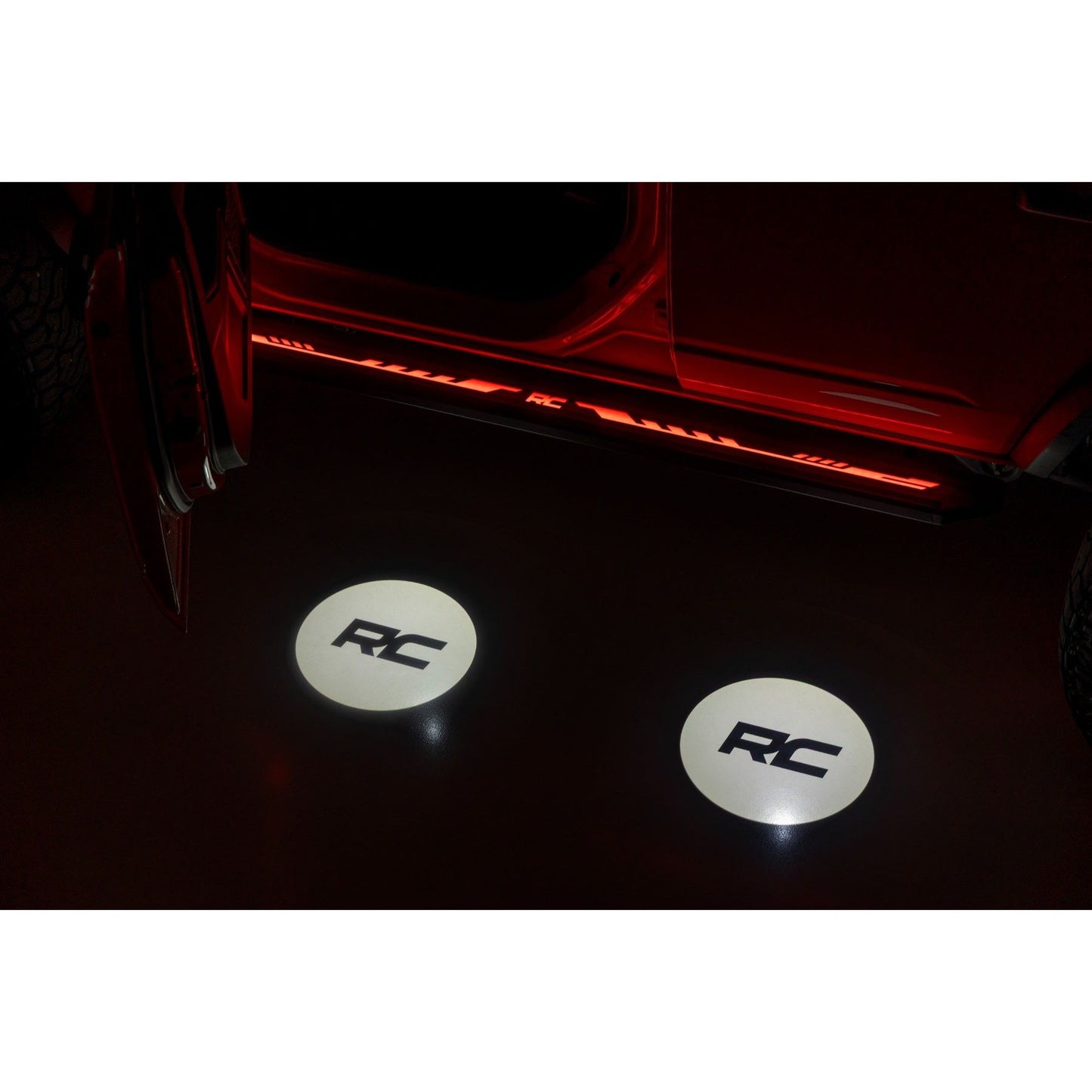 ROUGH COUNTRY Multi-Color LED Running Boards | 4-Door | Ford Bronco 4WD (2021-2025) | 55008