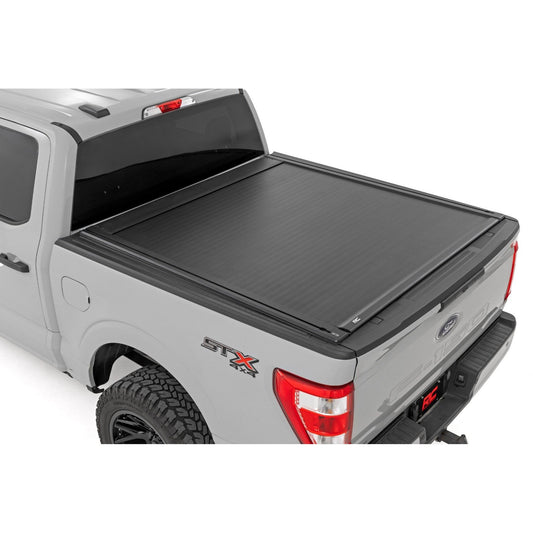 ROUGH COUNTRY Powered Retractable Bed Cover | 5'7" Bed | Ford F-150 2WD/4WD (2015-2025) | 51509550