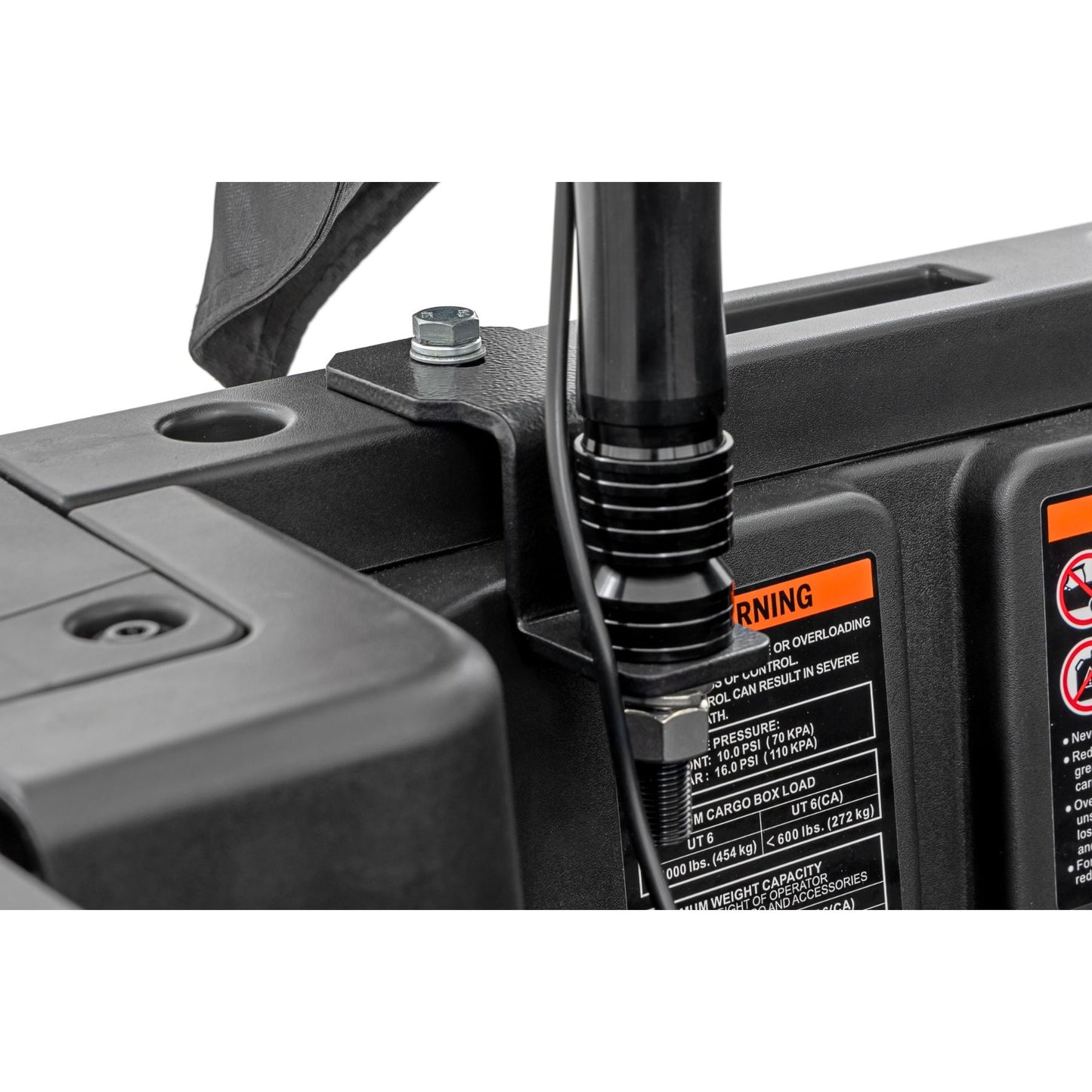 ROUGH COUNTRY Whip Mount | 2' Multl-Color LED Whip Pair | Can-AM Defender/Segway | 93200