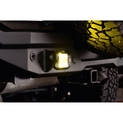 DV8 Off-Road 3-Inch Elite Series LED Amber Flush Mount Pod Light Single Pod C3| BE3FMW40W-A